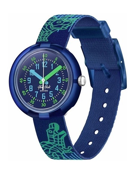 Orologio Flik Flak Cyberozaurus dinosauri blu FPNP135