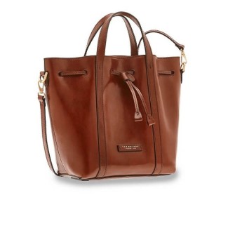 The Bridge Beuteltasche aus der Vittoria-Linie aus hellbraunem Leder – 0420000114