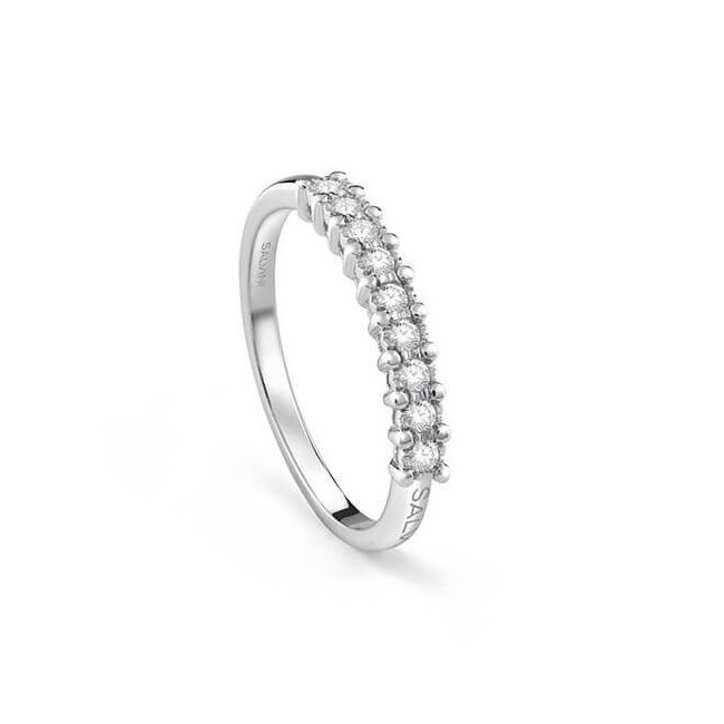 Salvini Aria ring, band with nine natural diamonds - 20108370