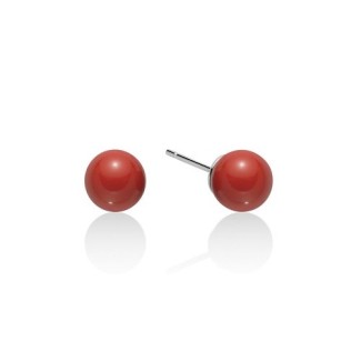 Miluna Terra e Mare Women's Earrings with Coral Paste Sphere PER2324