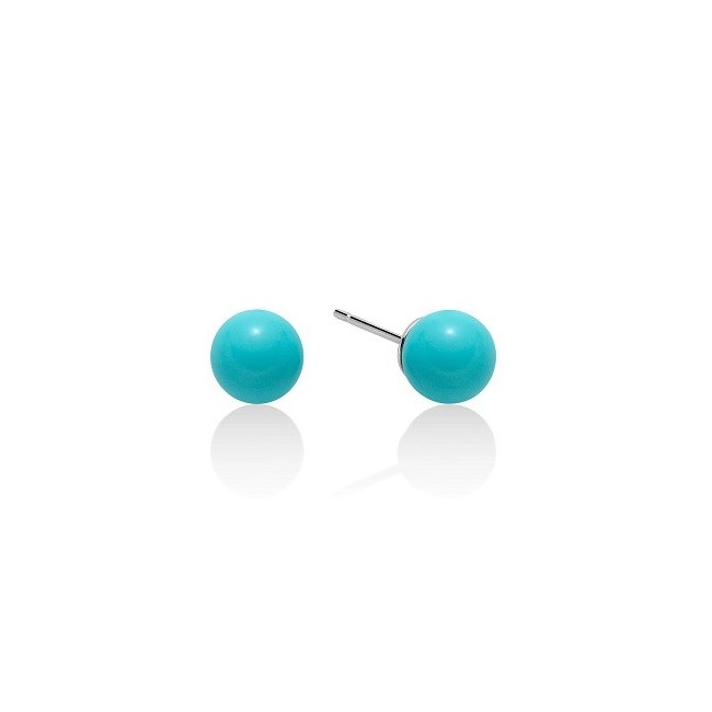 Miluna Terra e Mare Women's Earrings with Turquoise Spheres - PER2326