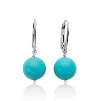 Miluna Terra e Mare pendant earrings in turquoise paste PER2821