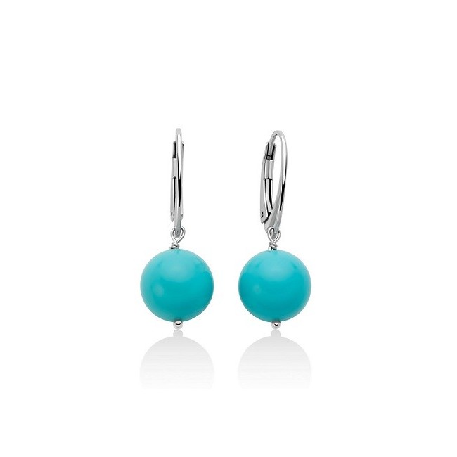 Miluna Terra e Mare pendant earrings in turquoise paste PER2821