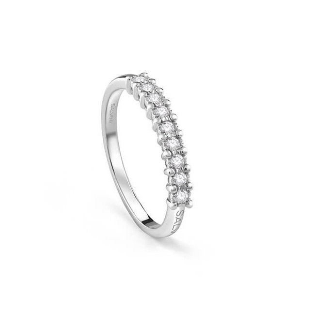 Salvini Aria ring, band with nine natural diamonds - 20102754