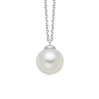 Collana Miluna con pendente perla bianca e oro bianco PCL6658