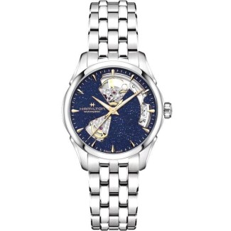 Orologio Hamilton Jazzmaster Open Heart blu scintillante - H32215142