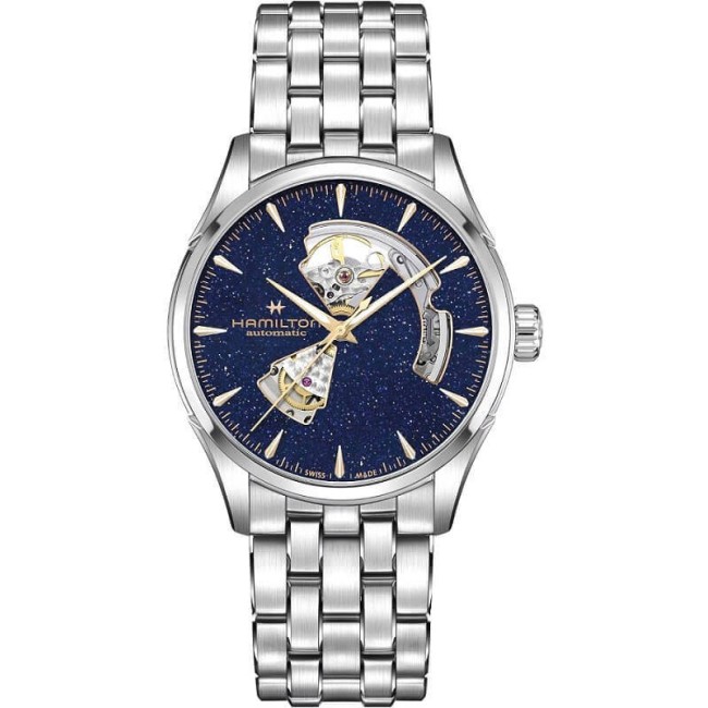 Orologio Hamilton Jazzmaster Open Heart blu scintillante - H32705140