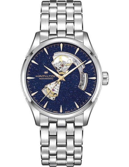 Orologio Hamilton Jazzmaster Open Heart blu scintillante - H32705140
