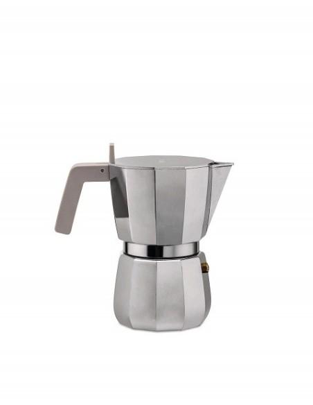 Alessi Moka espresso coffee maker in aluminum for three cups - DC06/3