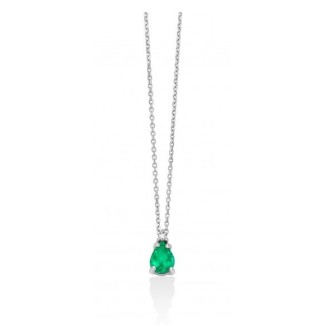 Miluna Necklace with Natural Drop Emerald and Diamond - CLD4900