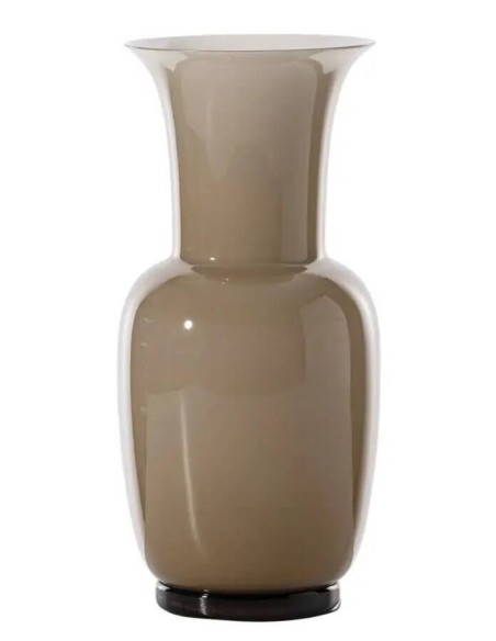 Venini Opalino mittelgroße Vase, Innenfarbe Mokka, Dose 70622MKLA