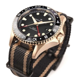 Orologio Hamilton Khaki Navy Scuba GMT cassa in Bronzo -  H82565930