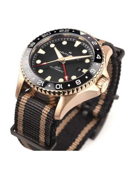 Orologio Hamilton Khaki Navy Scuba GMT cassa in Bronzo -  H82565930