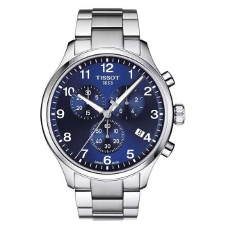 Tissot Chrono XL Classic blue steel watch - T1166171104701