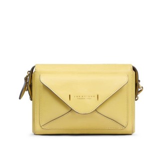 Frida The Bridge women's shoulder bag in banana yellow leather 0429040136