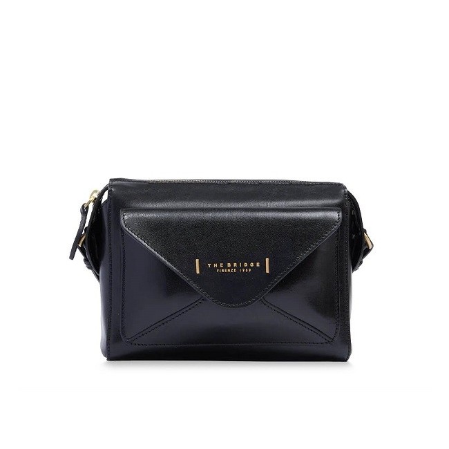 The Bridge Frida Women's Shoulder Bag in Black Leather - 0429040130