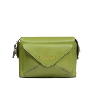 The Bridge Frida women's shoulder bag in green leather - 0429040137
