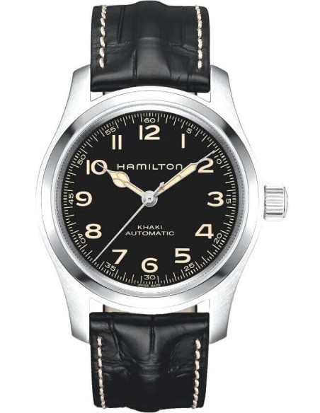 Hamilton Khaki Field The Murph Auto Black 42mm Leather and Steel H70605732
