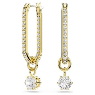 Swarovski Constella Gold Drop Earrings with White Crystals 5728587