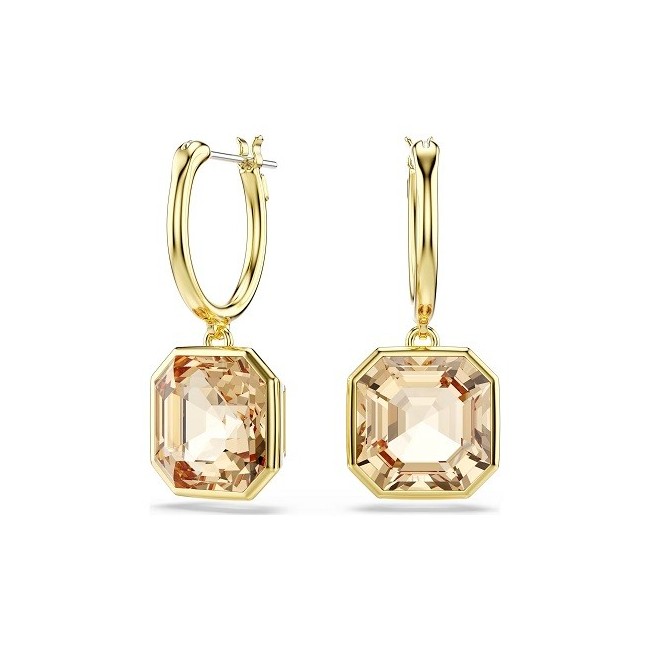 Swarovski Millenia Gold and Caramel Drop Earrings for Women 5731148