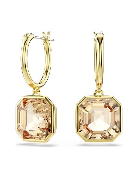 Swarovski Millenia Gold and Caramel Drop Earrings for Women 5731148