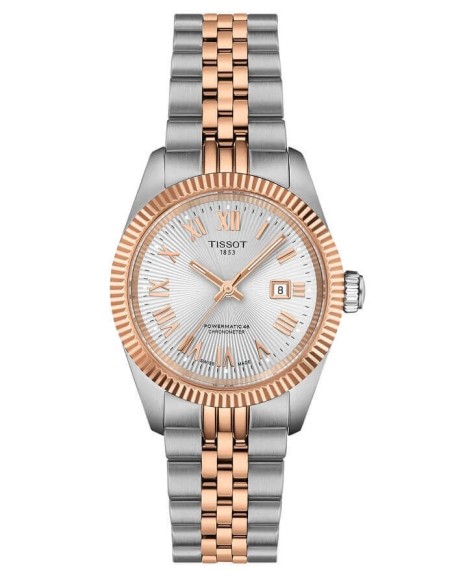 Tissot Ballade Damen-Automatikuhr, zweifarbig, Roségold, T1562082203300