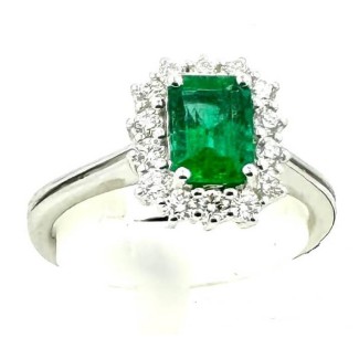 Salvini Ring with Natural Emerald and Natural Diamonds - 20111378