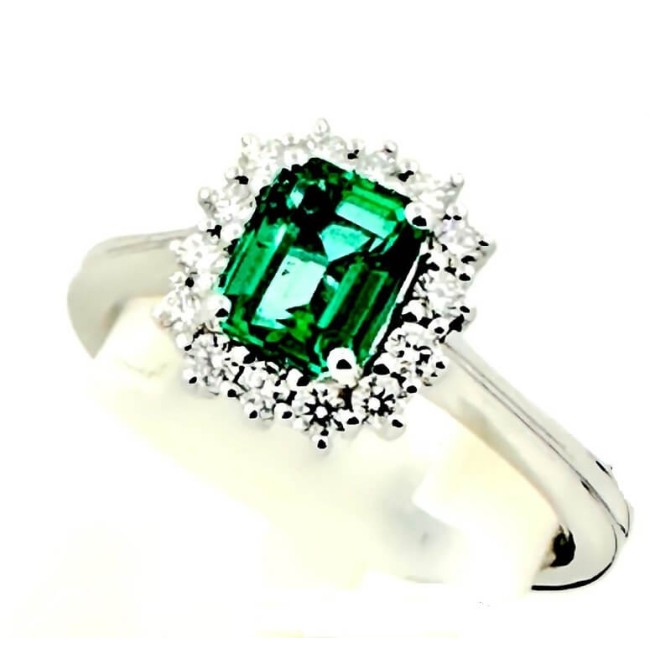 Salvini Ring with Natural Emerald and Natural Diamonds - 20103383