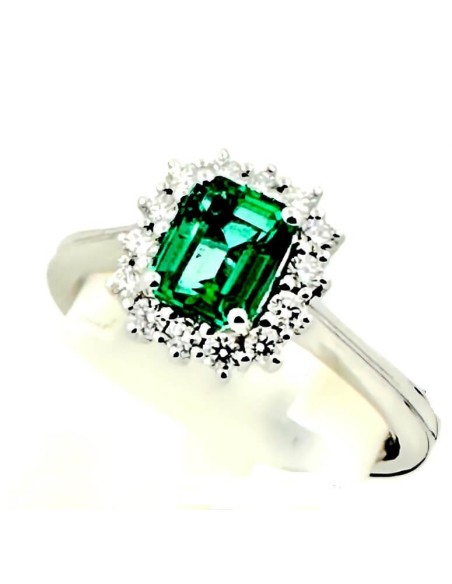 Salvini-Ring mit natürlichem Smaragd und natürlichen Diamanten – 20103383