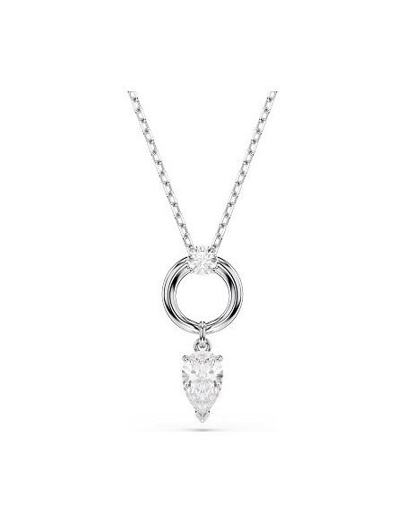 Mesmera White Crystal Teardrop Pendant Necklace - 5723146