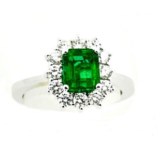 Giorgio Visconti AB16800S Emerald and Diamond Ring