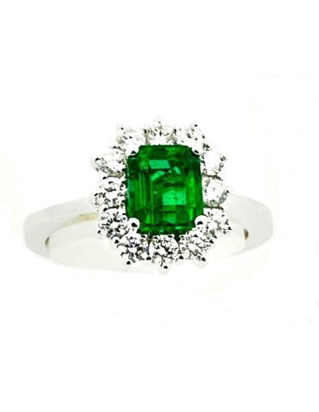 Giorgio Visconti AB16800S Emerald and Diamond Ring