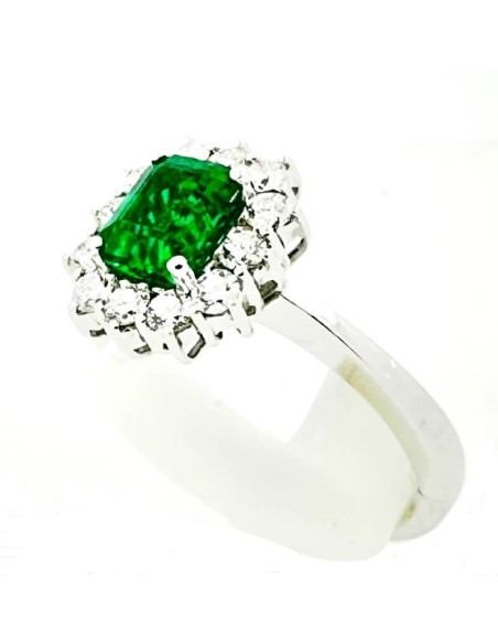 Giorgio Visconti AB16800S Emerald and Diamond Ring
