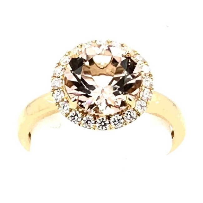 Anello Giorgio Visconti con Morganite e Brillantii, oro rosa ARX17325