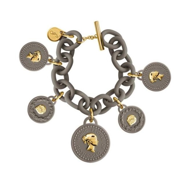 Bracciale OPS TRèSOR cinque monete grigio- 7G