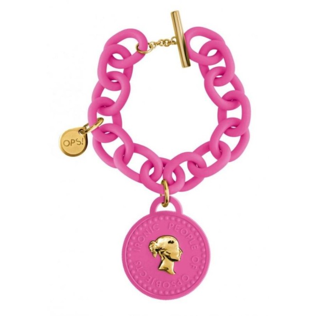 OPS TRèSOR bracelet a coin Fuchsia-11FU