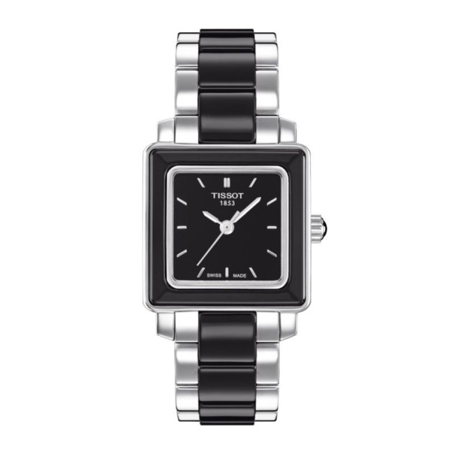 Ceramic Black Square Woman Watch - T0643102205100