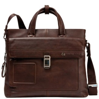 Borsa due manici porta computer porta iPad/iPadAir Vibe in pelle Testa di moro - CA2510VI/TM