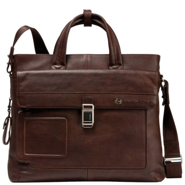 Borsa due manici porta computer porta iPad/iPadAir Vibe in pelle Testa di moro - CA2510VI/TM