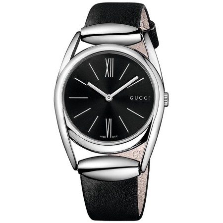 Horsebit leather strap watch-YA139401