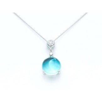 Collierino gold Collier mit Blue Topaz und Diamanten-KCLD2827