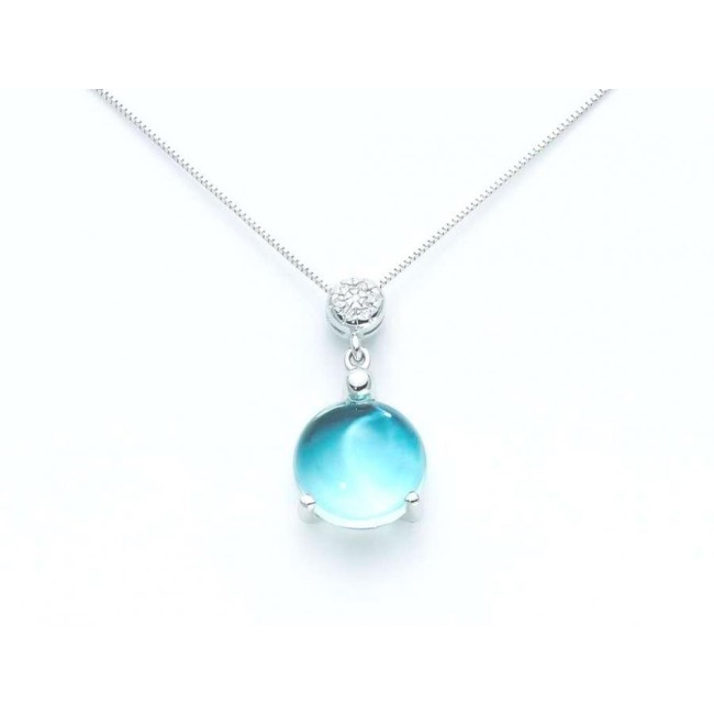 Collierino gold Collier mit Blue Topaz und Diamanten-KCLD2827