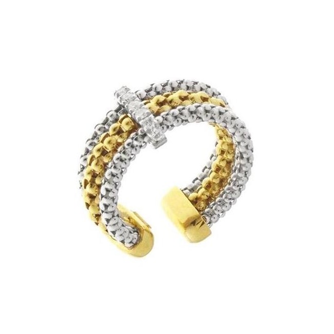 Gold Strech Multiple Ring whit diamond - 1A06555BB2140