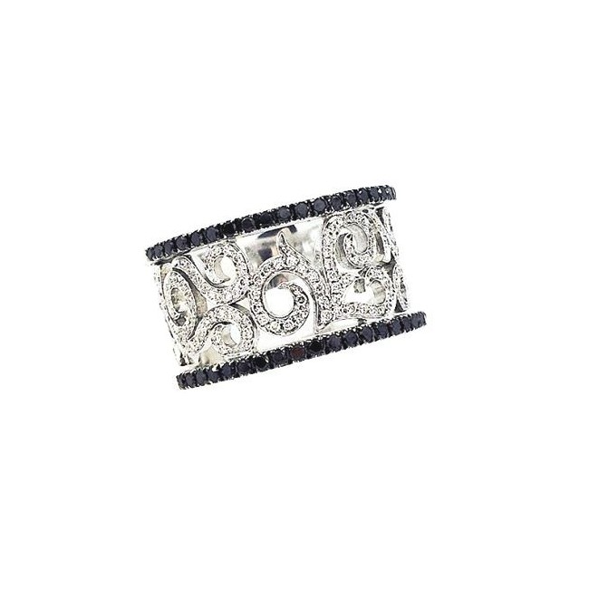 Ring mit Diamanten und schwarze Diamanten-AB13295