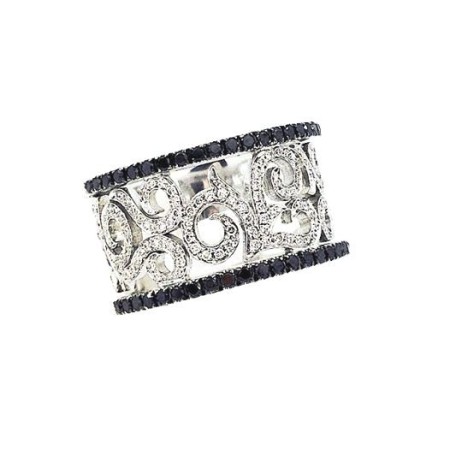 Ring mit Diamanten und schwarze Diamanten-AB13295