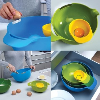 4-piece mixing bowl set with egg yolk separator - NestTM Mix 2