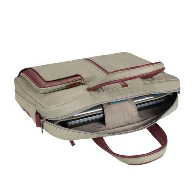 Briefcase for Pc Ipad door with two handles green leather - CA1903S67 / VE