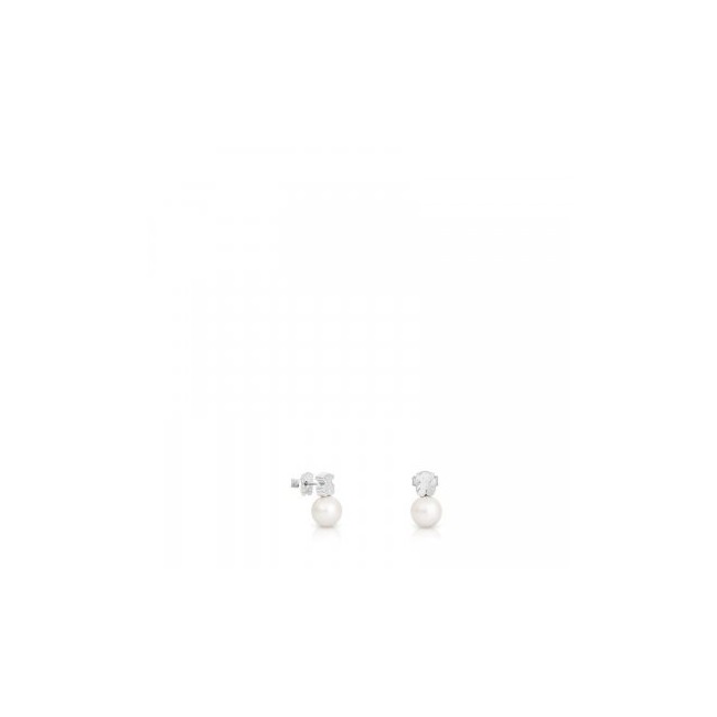Orecchini orsetto Tous Bear con perla in argento - 214833510
