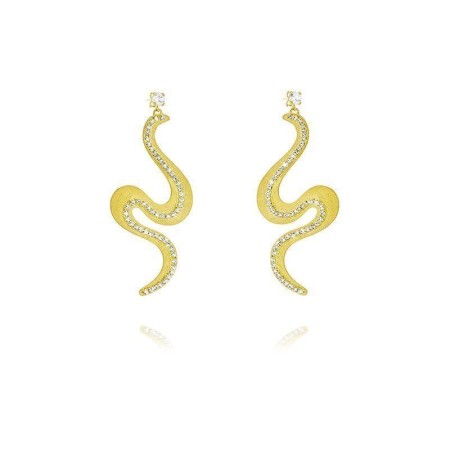 Orecchini Donna New Moon a serpente metallo e cristalli - 1604540