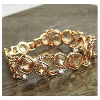 Bracciale Fantasy small cristalli color Topazio giallo - 988855